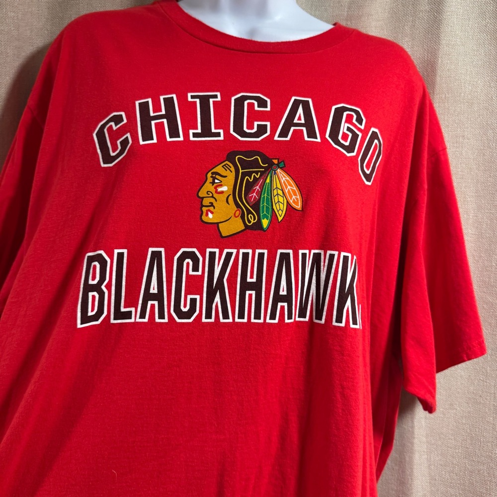 Chicago Blackhawks NHL Fanatics Red T-Shirt Mens 2XL Hockey - Picture 2 of 5